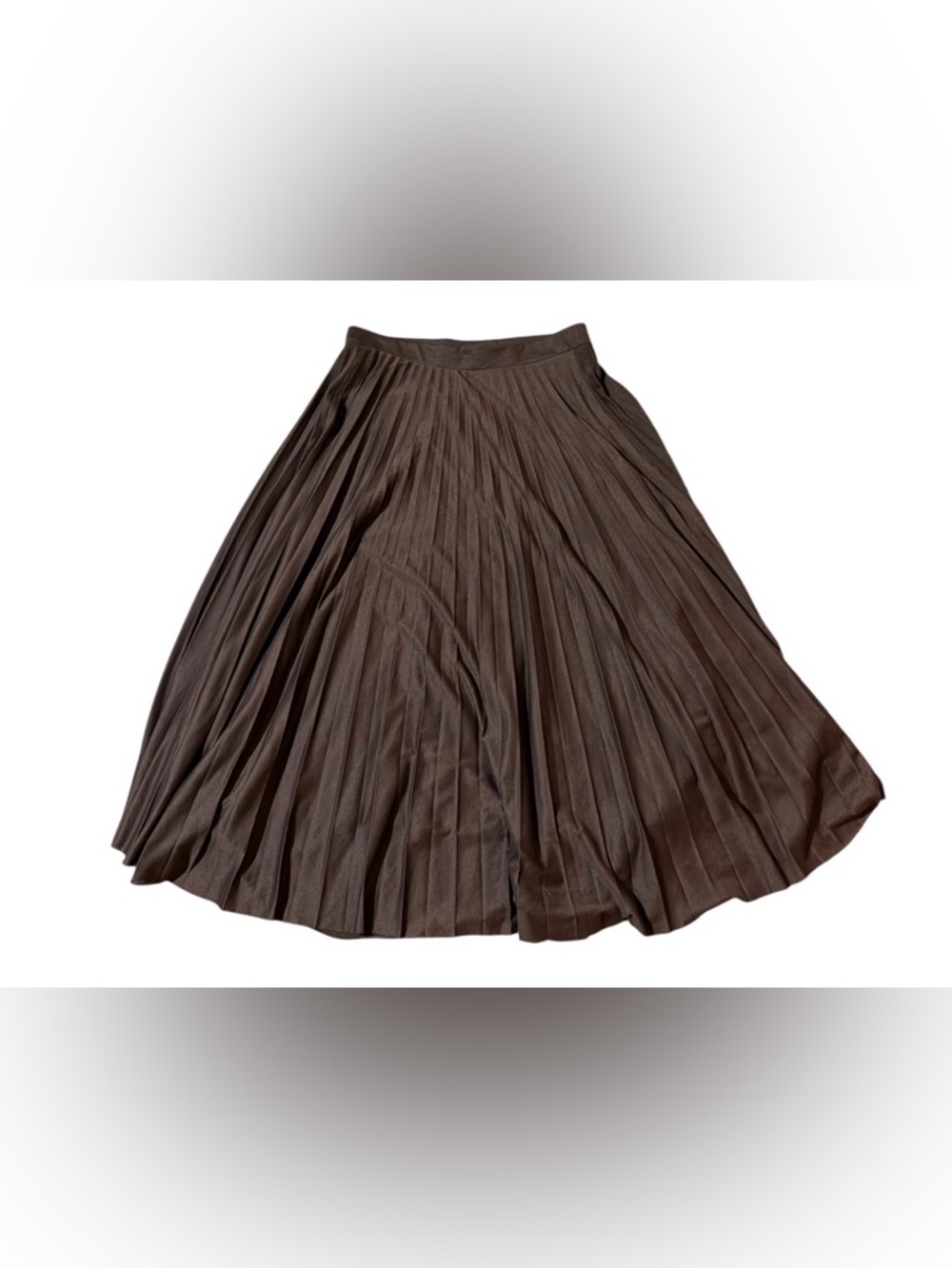 Women's Pleated Brown Skirt